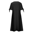 thumbnail image 4 of Babysbule Liquidation Robes d'Été pour Femmes, Mode Femmes Décontractée Ample Imprimé Papillon Col en V Manches Mi-Longues Boutons Poches Robe Longue, 4 of 6