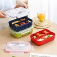thumbnail image 1 of Deals! Gspmoly 4 Compartments In One Large Lunch Box Leakproof Lunch Box Suitable for Dining Out Work School Plastic Microwave Lunch Box Sealed Deals, 1 of 8