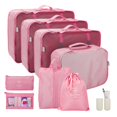 thumbnail image 1 of SNNROO 9PCS Packing Cubes for Travel Cubes Set with Toothbrush cup Foldable Suitcase Organizer Lightweight Luggage Storage Bag  Gray, 1 of 9