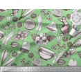 thumbnail image 2 of Soimoi Poly Georgette Fabric Tea Cup,Lemon Slice & Ginger Vegetable Print Sewing Fabric Yard 52 Inch Wide, 2 of 3