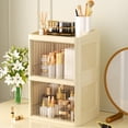 thumbnail image 1 of TopLLC Home Decor, Room Decor, Wall Decor Foldable Double Door Flat Cover White Drawer Storage Box Multilayer Stationery Rack Household Cosmetics Care Products Storage Storage Boxes, 1 of 6