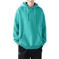 thumbnail image 1 of Innerwin Chandail à Capuchon à Cordon pour Hommes, Sport, Manches Longues, Décontracté, Vert Lac, L, 1 of 3