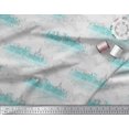 thumbnail image 3 of Soimoi Green Moss Georgette Fabric Sketch Monuments Architectural Print Fabric by Yard 42 Inch Wide, 3 of 3