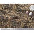 thumbnail image 2 of Soimoi Brown Poly Georgette Fabric Spiral & Geometric Print Sewing Fabric Yard 52 Inch Wide, 2 of 3