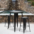 thumbnail image 2 of Bowery Hill Metal 3 Piece Bar Table Set in Black-Antique Gold, 2 of 4