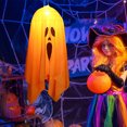 thumbnail image 2 of Small Orange Led Ghost Lantern String Light Handheld Pumpkin Lamp Battery Powered Halloween Party Decoration For Indoor Outdoor Use Polyester Fiber A, 2 of 9