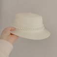 thumbnail image 2 of Chapeau de Paille de Parasol Flottant de Fée de Dentelle de Perle pour Enfants, 2 of 6