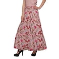 thumbnail image 4 of Moomaya Jupe Longue Imprimée pour Femmes Style Portefeuille Grande Taille Jupe Maxi à 3 Niveaux, 4 of 6