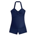 thumbnail image 5 of Gyexs Maternity One-Piece Swimsuits with Shorts Boyleg Pregnancy Bathing Suits Boyshort Blue, Size L, 5 of 5