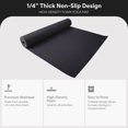 thumbnail image 2 of Fitvids 1/4-Inch High Density Thick Non Slip Workout Yoga Mat with Carry Strap, Black, 2 of 10