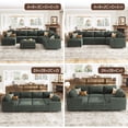 thumbnail image 4 of HONBAY Left Arm of Modular Sectional Corduroy Sofas, Green, 4 of 5