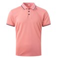 thumbnail image 5 of Jovati Chemise Décontractée à Manches Courtes à Col Rabattu pour Hommes, Tissu en Polyester, Coupe Confortable Respirante, Design Uni, Lavable à la Machine, Épaisseur Standard, 5 of 5