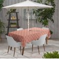 thumbnail image 2 of Vargottam Indoor/OutdoorTablecloth58x102 Inch RectangleTablecloth with Umbrella Hole and Zip- Waterproof PatioTableCloths- TableCovers for Backyard RectangularTable- Peach3, 2 of 5