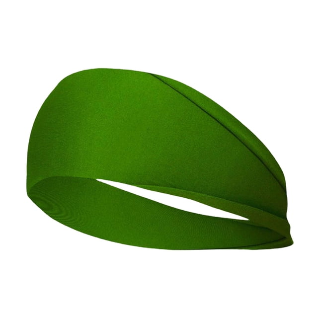 XASZHN Yoga Elastic Headbands for Women Workout Running Non Slip Green_005 One Size