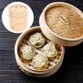 thumbnail image 2 of MasteelfCA 1 Set Handmade Bamboo Steamer Cooking Tool Kitchen Food Steamer with Lid, 2 of 8