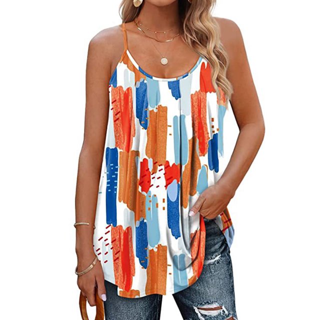 MAWCLOS Camisole Sans Manches pour Femmes Débardeur Couleur Unie Cami Basique pour Usage Quotidien Col Rond Pull Coloré S