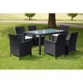 thumbnail image 1 of vidaXL 7 Piece Outdoor Dining Set with Cushions Poly Rattan Black, 1 of 4