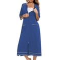 thumbnail image 4 of yievot Robe de Maison pour Femmes Longue à Fermeture Éclair devant Peignoirs Chemises de Nuit avec Poches Tenue d'Intérieur, 4 of 4