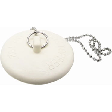 Rubber Tub Stopper with Chain – Universal Drain Plug for Bathtub, Kitchen Sink, Shower & Laundry – Fits 1.5" to 2" Drains