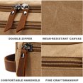 thumbnail image 3 of Trousse de Toilette pour Hommes Femmes Kit de Rasage Sac Dopp Kit pour Hommes Sac de Rasage de Voyage Housse Rabattable Trousse de Toilette en Toile pour Voyage, 3 of 6
