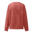 thumbnail image 5 of Pxiakgy Femmes Automne Hiver Ample Décontracté Décontracté Manches Longues Col Rond Chandail Uni Or Rose + m, 5 of 5