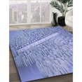 thumbnail image 3 of Ahgly Company Tapis de Zone Rond d'Intérieur Lavable à la Machine, Style Transitionnel, Bleu Ciel, 8 Pieds Rond, 3 of 7
