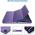 thumbnail image 2 of Case for iPad Pro 12.9 Inch Case, (2022/2021/2020, 6th/5th/4th Generation), Convenient Magnetic Attachment, Two-Way Stand, Full Pencil 2 Support, Rebound Folio Stand Cover Case - Purple, 2 of 5