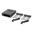 thumbnail image 1 of ICY DOCK Support Mobile Robuste Tout en Métal 2 x 2,5” SATA/SA HDD et SSD pour Baie de Lecteur Externe 3,5 Pouces avec Verrouillage de Clé et Conception à Vis pour Pouce / ToughArmor MB492SKL-B, 1 of 13