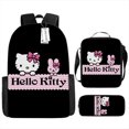 thumbnail image 3 of New schoolbag cute Hello Kitty backpack lunch bag pencil case three-piece set, 3 of 5