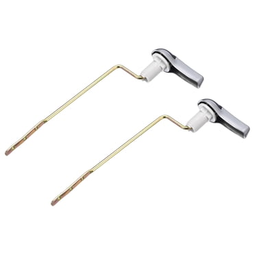 Unique Bargains 2 Pack Poignée de Toilette Remplacement Montage Latéral Levier de Chasse d'Eau de Toilette, Laiton ABS