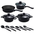thumbnail image 1 of QUTETN Black 13 Piece Cookware Set Nonstick Pots Pans Home Kitchen Cooking Non Stick, 1 of 16