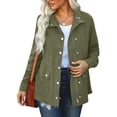thumbnail image 2 of Kcodviy Manteau à Capuche de Pluie Extérieur Manteau d'Hiver Décontracté Femmes Vestes Cardigan Uni Robe pour Femmes Vestes pour Femmes Décontracté Coupe-Vent Manteau pour Femmes, 2 of 7