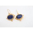 thumbnail image 2 of Boucles d'Oreilles en Lapis-Lazuli en Forme Ovale Naturelle Cadeau pour Femme, 2 of 4