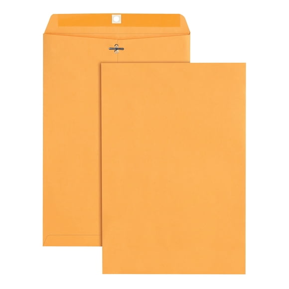 Office Depot Brand Clasp Envelopes 10"" x 15"" Brown Box Of 100