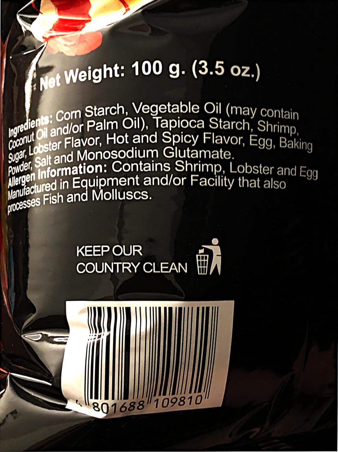 Chips saveur crevettes tempura Regent 100 g par sachet