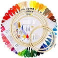thumbnail image 1 of Fridja Kit de Broderie à la Main avec Instructions, 50 Fils de Couleur, Outils de Point de Croix, 1 of 6