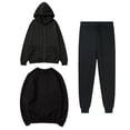 thumbnail image 1 of MeetoTime Women's 3 Piece Outfit Tracksuit Pullover Top Hooded Sweatshirt and Sweatpants Lounge Set, 1 of 5