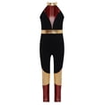 thumbnail image 3 of Freebily Kids Girls Shiny Metallic Gymnastic Unitard Sleeveless Bodysuit for Training and Performance Red 16, 3 of 6