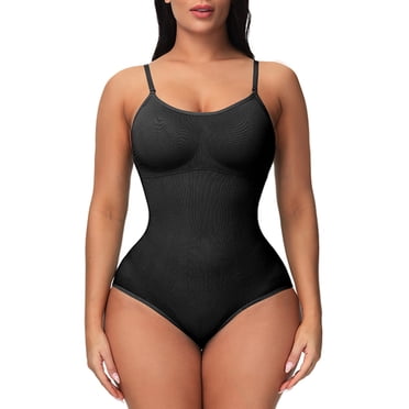 Penkiiy Women's Seamless One-Piece Body Shaper, Black