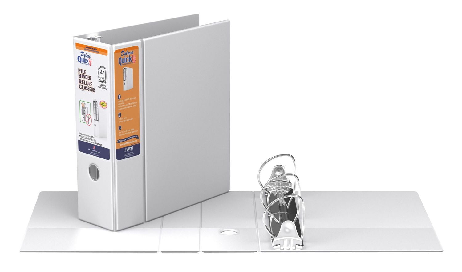 QuickFit® Heavy Duty File Binder, Quickload D Ring, 6 Pack, 4"