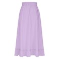 thumbnail image 5 of Bovxnpu Plus Size Skirts For Women, Womens Summer Midi Skirts Ruffle Flowy A-Line Long Skirt with Pockets, Womens Elastic Waist Drawstring Pleated Mid Skirt S, 5 of 5