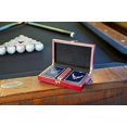 thumbnail image 4 of Air Force Playing Cards with Dice USAF Gift Set – Wooden Keepsake Box Adorned with Metal USAF Emblem - Veteran Owned Business, 4 of 5