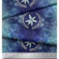 thumbnail image 3 of Soimoi Polyester Crepe Fabric Leaves,Floral & Galaxy Texture Print Fabric by The Yard 42 Inch Wide, 3 of 3