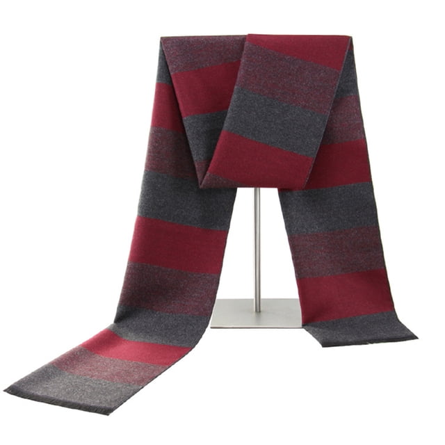 Striped Scarf Fashion Warm Windproof Winter Scarf Winter Neckerchief for Men