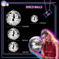 thumbnail image 2 of 72 Pcs Mirror Disco Ball Hanging, Glass Disco Ball Decor, Disco Decorations, for Holiday Decor with Rope, 2 of 8