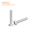 thumbnail image 3 of Unique Bargains Vis de Machine à Tête Ovale M4x30mm, Lot de 100 Vis à Tête Fraisée Légèrement Relevée en Acier Inoxydable 304, 3 of 5