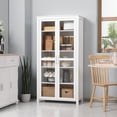 thumbnail image 2 of HOMCOM Armoire de Cuisine, Armoire de Rangement à 5 Niveaux avec Étagères, Blanc, 2 of 10