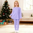 thumbnail image 1 of WENXIAOO Ensemble de Pyjama pour Enfants 2 Pcs Robe à Manches Longues avec Pantalon Pyjama Décontracté pour Filles Ensemble de Pyjama pour Filles Taille 9-10 Ans, 1 of 6
