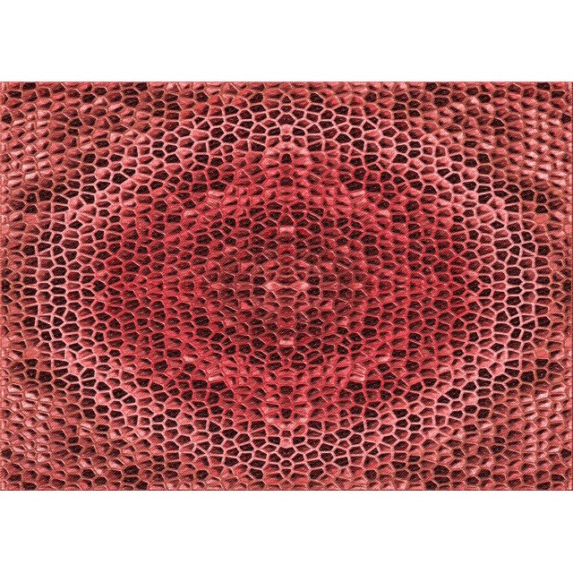 Ahgly Company Tapis Rectangulaire Lavable en Machine Intérieur Transitionnel Rouge Canneberge, 6 Pieds x 9 Pieds