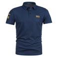 thumbnail image 2 of BOBOGOJP Polos de Golf pour Hommes à Évacuation de l'Humidité à Manches Courtes, Polo Décontracté (Marine, TG), 2 of 4